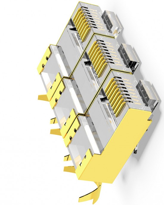 AMPCOM AMPCOM Seven Types of Crystal Head Pure Copper Shielded Network Cable Connector CAT7 Gigabit Network Cable Connector AMPCOM AMPCOM Seven Types of Crystal Head Pure Copper Shielded Network Cable Connector CAT7 Gigabit Network Cable Connector