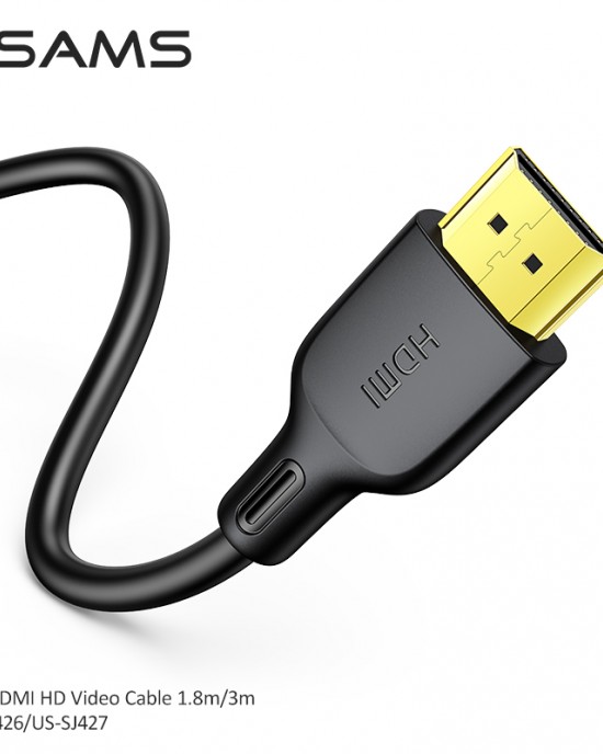USAMS U49 HDMI HD Video Cable 1 8m PVC 4K Cable 2 0 HD Video Audio Cable for TV Computer USAMS U49 HDMI HD Video Cable 1 8m PVC 4K Cable 2 0 HD Video Audio Cable for TV Computer