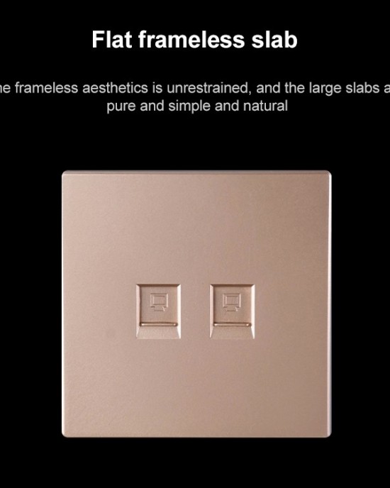 CAT 6 Shielded Pass through Network Module Dual Ports Panel Shielded Pass through TV Socket Gold CAT 6 Shielded Pass through Network Module Dual Ports Panel Shielded Pass through TV Socket Gold