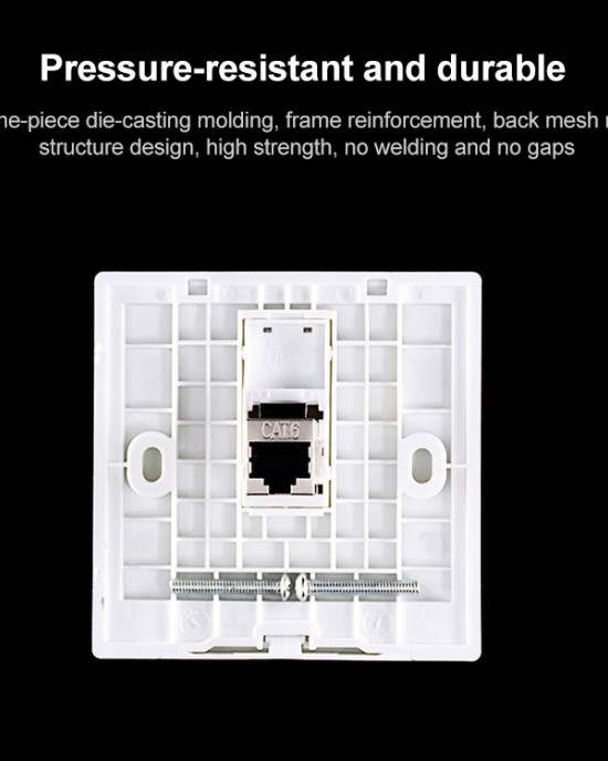 CAT 6 Shielded Pass through Network Module Dual Ports Panel Shielded Pass through TV Socket Gold CAT 6 Shielded Pass through Network Module Dual Ports Panel Shielded Pass through TV Socket Gold
