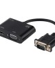 2 in 1 VGA to HDMI VGA 15 Pin HDTV Adapter Converter with Audio 2 in 1 VGA to HDMI VGA 15 Pin HDTV Adapter Converter with Audio