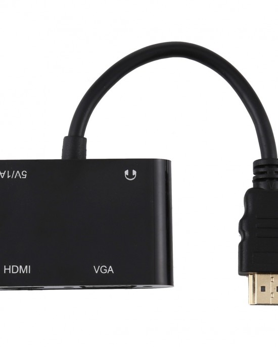 2 in 1 HOMI to HDMI VGA 15 Pin HDTV Adapter Converter with Audio 2 in 1 HOMI to HDMI VGA 15 Pin HDTV Adapter Converter with Audio