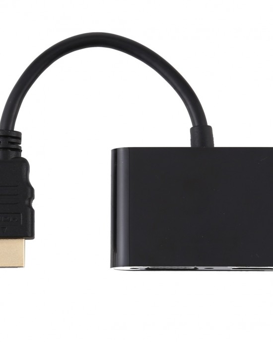 2 in 1 HOMI to HDMI VGA 15 Pin HDTV Adapter Converter with Audio 2 in 1 HOMI to HDMI VGA 15 Pin HDTV Adapter Converter with Audio