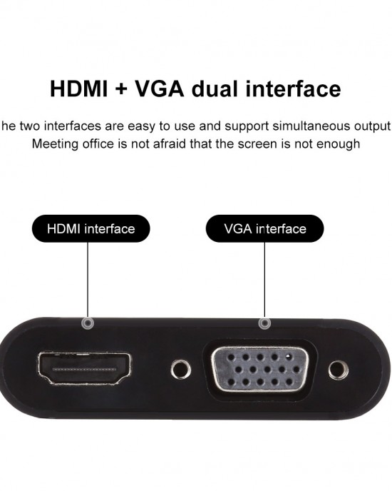2 in 1 HOMI to HDMI VGA 15 Pin HDTV Adapter Converter with Audio 2 in 1 HOMI to HDMI VGA 15 Pin HDTV Adapter Converter with Audio