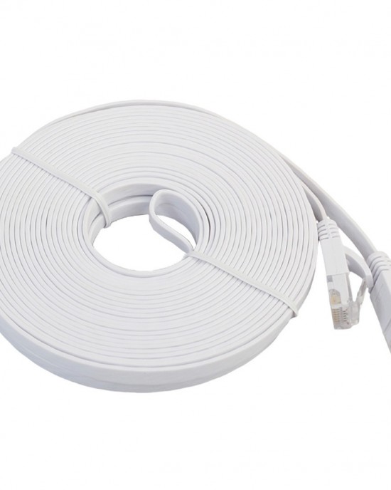 20m CAT6 Ultra thin Flat Ethernet Network LAN Cable Patch Lead RJ45 White 20m CAT6 Ultra thin Flat Ethernet Network LAN Cable Patch Lead RJ45 White