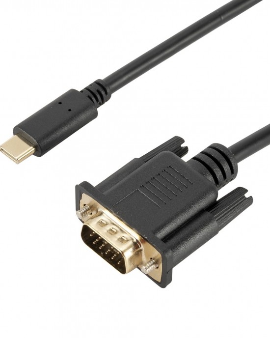 TC026 1 8m 1080P USB C Type C Male to VGA Male Adapter Cable TC026 1 8m 1080P USB C Type C Male to VGA Male Adapter Cable