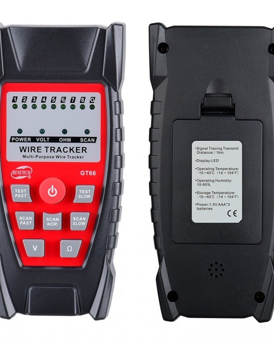 BENETECH GT66 RJ11 RJ45 Multifunctional Cable Tester Line Finder Net Cable Detector BENETECH GT66 RJ11 RJ45 Multifunctional Cable Tester Line Finder Net Cable Detector