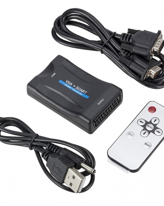 1080P VGA to SCART Audio Video Converter Adapter 1080P VGA to SCART Audio Video Converter Adapter