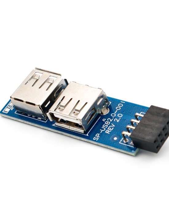 9 Pin PC Motherboard to 2 x USB 2 0 Female Converter for Dongle Wireless Mouse Receiver 9 Pin PC Motherboard to 2 x USB 2 0 Female Converter for Dongle Wireless Mouse Receiver