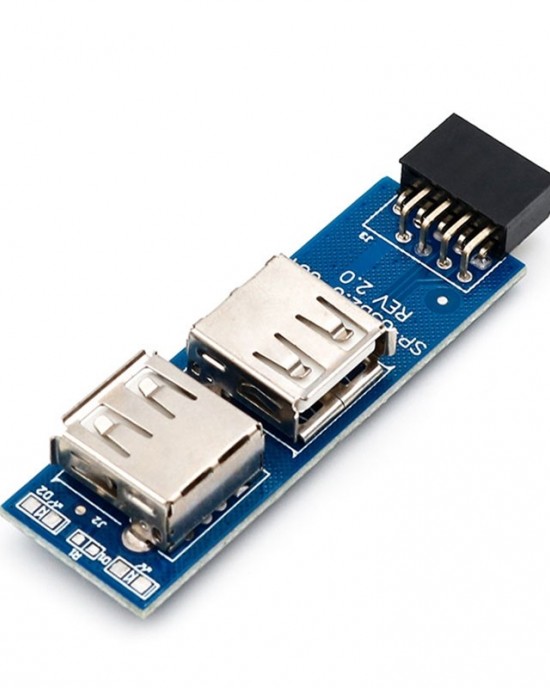 9 Pin PC Motherboard to 2 x USB 2 0 Female Converter for Dongle Wireless Mouse Receiver 9 Pin PC Motherboard to 2 x USB 2 0 Female Converter for Dongle Wireless Mouse Receiver