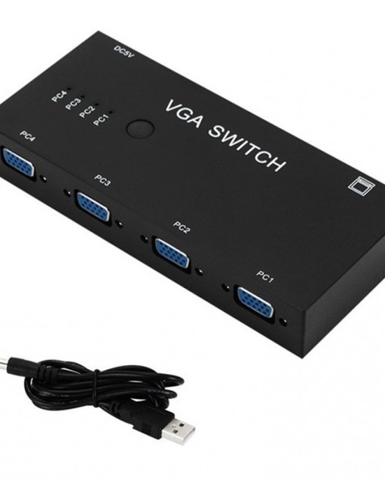 VGA Switcher with Four Inputs and One Output Computer VGA Video Converter VGA Switcher with Four Inputs and One Output Computer VGA Video Converter
