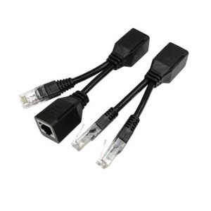 2 Sets RJ45 Network Signal Splitter Upoe Separation Cable  Style  U  02 3 Crystal Heads   1 Female