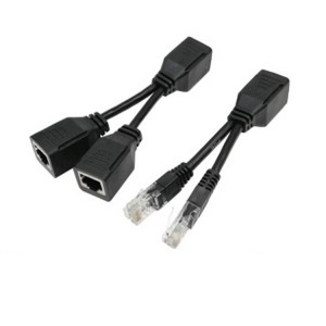 2 Sets RJ45 Network Signal Splitter Upoe Separation Cable  Style  U  03 2 Crystal Heads   2 Female