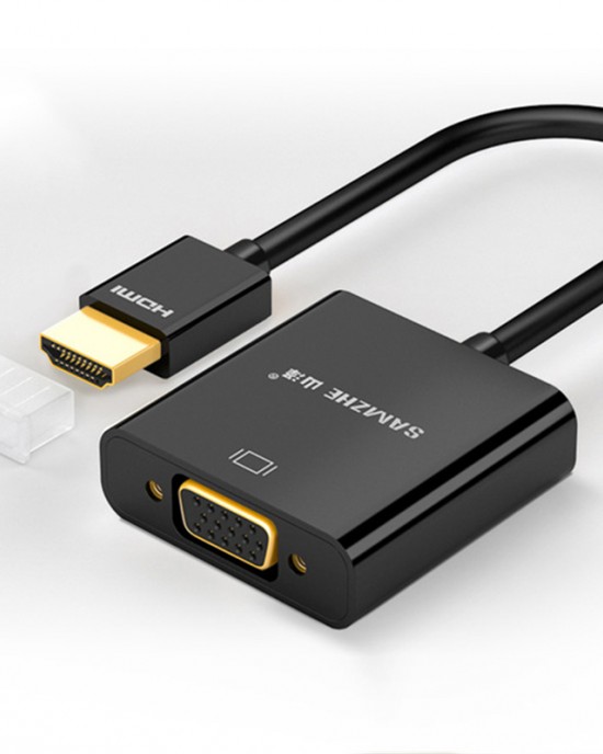 SAMZHE HDMI To VGA Adapter Converter 1080P Splitter HDMI Two way Switch Convertor for TV PC Projector Laptop SAMZHE HDMI To VGA Adapter Converter 1080P Splitter HDMI Two way Switch Convertor for TV PC Projector Laptop