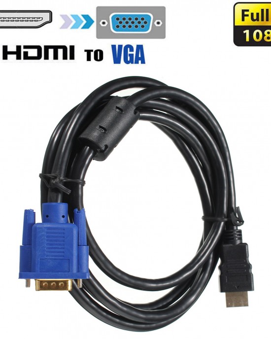 M Way 1 8M HDMI to VGA Converter Cable Audio Cable Video Adapter Cable Lead for HDTV Computer Monitor For PC Laptop TV M Way 1 8M HDMI to VGA Converter Cable Audio Cable Video Adapter Cable Lead for HDTV Computer Monitor For PC Laptop TV