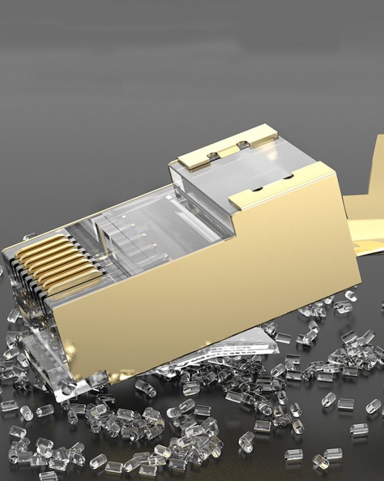 AMPCOM AMPCOM Seven Types of Crystal Head Pure Copper Shielded Network Cable Connector CAT7 Gigabit Network Cable Connector AMPCOM AMPCOM Seven Types of Crystal Head Pure Copper Shielded Network Cable Connector CAT7 Gigabit Network Cable Connector