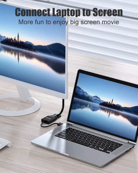 SAMZHE HDMI To VGA Adapter Converter 1080P Splitter HDMI Two way Switch Convertor for TV PC Projector Laptop SAMZHE HDMI To VGA Adapter Converter 1080P Splitter HDMI Two way Switch Convertor for TV PC Projector Laptop