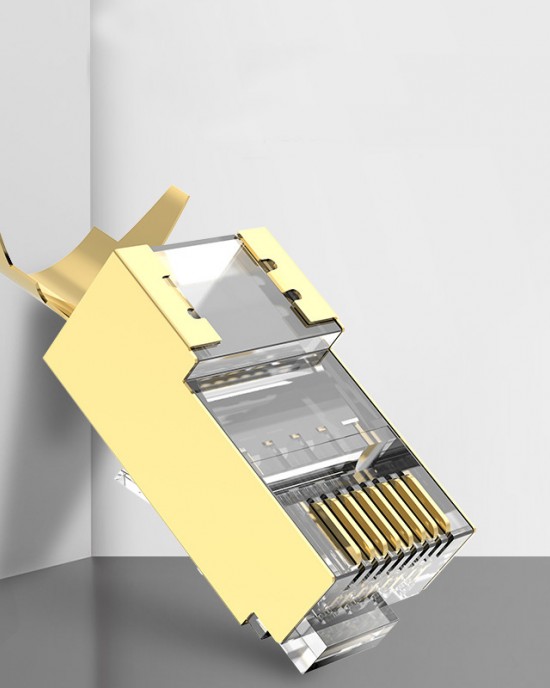 AMPCOM AMPCOM Seven Types of Crystal Head Pure Copper Shielded Network Cable Connector CAT7 Gigabit Network Cable Connector AMPCOM AMPCOM Seven Types of Crystal Head Pure Copper Shielded Network Cable Connector CAT7 Gigabit Network Cable Connector